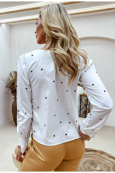 Certain Things White Heart Print Top - Fashion Genie Boutique