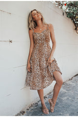 Animal Instinct Brown Leopard Print Mini Dress - Fashion Genie Boutique