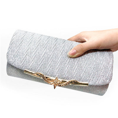 Women’s Glitter Clutch Evening Bag - Fashion Genie Boutique