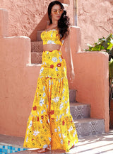 Girl Like You Yellow Floral Print Maxi Skirt - Fashion Genie Boutique