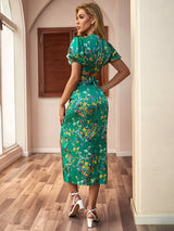 Something About You Green Floral Midi Skirt - Fashion Genie Boutique