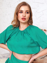 Perfect Poise Green Crop Top - Fashion Genie Boutique