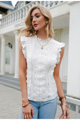 She’s So Lovely White Lace Top - Fashion Genie Boutique