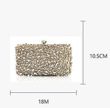 Women’s Rhinestone Embellished Clutch Bag - Fashion Genie Boutique
