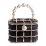 Women’s Pearl & Rhinestone Embellished Handbag - Fashion Genie Boutique