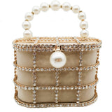 Women’s Pearl & Rhinestone Embellished Handbag - Fashion Genie Boutique