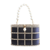 Women’s Pearl & Rhinestone Embellished Handbag - Fashion Genie Boutique