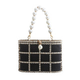 Women’s Pearl & Rhinestone Embellished Handbag - Fashion Genie Boutique