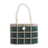 Women’s Pearl & Rhinestone Embellished Handbag - Fashion Genie Boutique