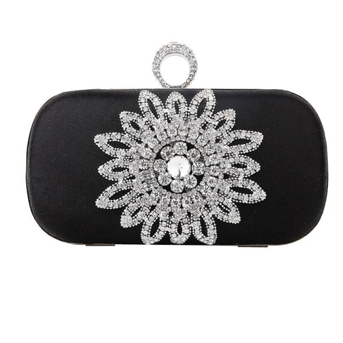 Women’s Rhinestone Embellished Clutch Bag - Fashion Genie Boutique