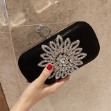 Women’s Rhinestone Embellished Clutch Bag - Fashion Genie Boutique