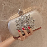 Women’s Rhinestone Embellished Clutch Bag - Fashion Genie Boutique