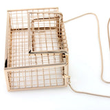 Women’s Metal Cage Handbag - Fashion Genie Boutique