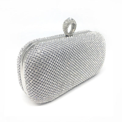 Women’s Rhinestone Embellished Clutch Bag - Fashion Genie Boutique