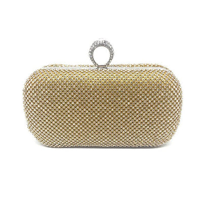 Women’s Rhinestone Embellished Clutch Bag - Fashion Genie Boutique