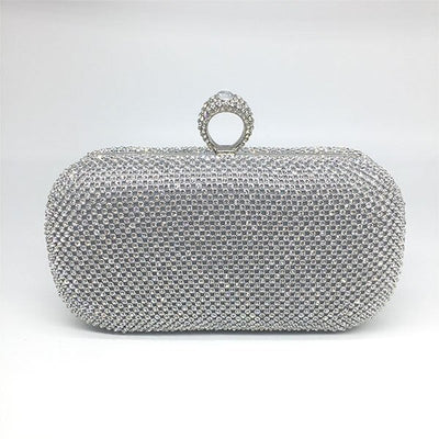 Women’s Rhinestone Embellished Clutch Bag - Fashion Genie Boutique
