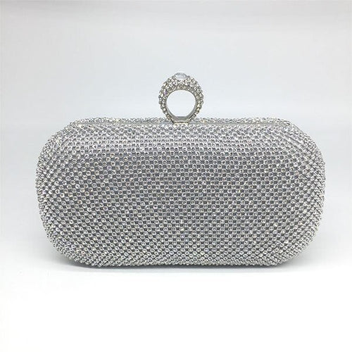 Women’s Rhinestone Embellished Clutch Bag - Fashion Genie Boutique
