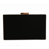 Women’s Black Rhinestone Embroidered Clutch Handbag - Fashion Genie Boutique