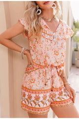 Love Rush Orange Blouse & Shorts Co-Ords - Fashion Genie Boutique