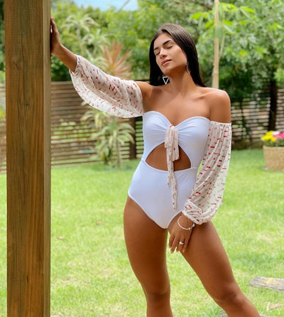Ava Cut Out Long Sleeve Swimsuit - Fashion Genie Boutique