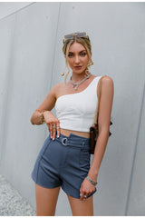 Get Shorty Blue High Waisted Shorts - Fashion Genie Boutique