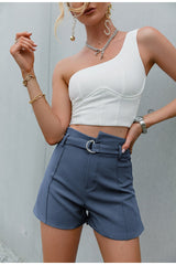 Get Shorty Blue High Waisted Shorts - Fashion Genie Boutique