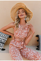 Fix A Heart Orange Printed Jumpsuit - Fashion Genie Boutique