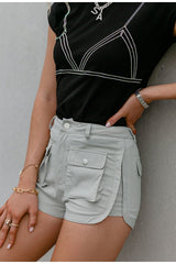 Get Flirty Grey Mini Shorts - Fashion Genie Boutique