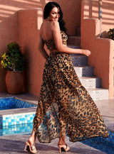 Tasmin Leopard Strapless Top & Maxi Skirt Co-Ord - Fashion Genie Boutique
