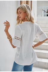 Bella White Embroidered Shirt - Fashion Genie Boutique