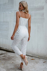 Girl Next Door White Ruffle Jumpsuit - Fashion Genie Boutique