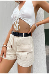 Follow Me Cream Cargo Shorts - Fashion Genie Boutique