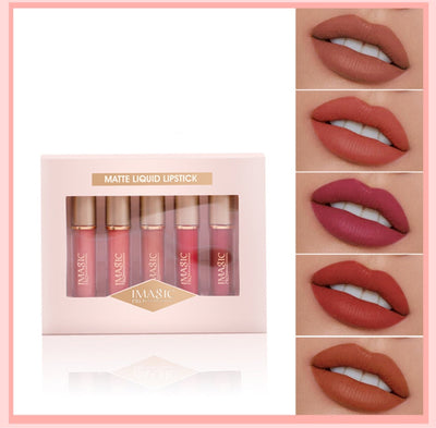 Matte Liquid Lipstick Set - 5 Piece - Fashion Genie Boutique