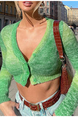 Drama Free Green Cropped Cardigan - Fashion Genie Boutique