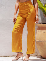 Classy Chic Yellow High Waisted Trousers - Fashion Genie Boutique