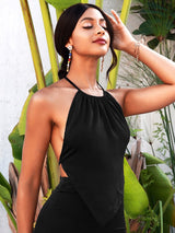 Classier Than You Black Halter Top - Fashion Genie Boutique