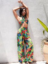 Frenzy Multi Floral Print Top & Wide Leg Trousers Co-Ord - Fashion Genie Boutique
