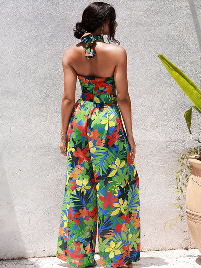 Frenzy Multi Floral Print Top & Wide Leg Trousers Co-Ord - Fashion Genie Boutique