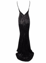 Goal Digger Black Sequin Maxi Gown Dress - Fashion Genie Boutique