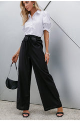 Fashion Crown Black Wide Leg Trousers - Fashion Genie Boutique