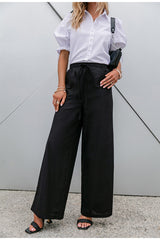 Fashion Crown Black Wide Leg Trousers - Fashion Genie Boutique