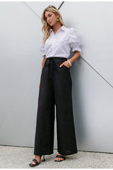 Fashion Crown Black Wide Leg Trousers - Fashion Genie Boutique