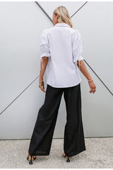 Fashion Crown Black Wide Leg Trousers - Fashion Genie Boutique