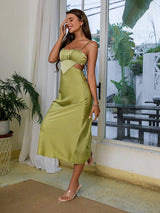 Lights Out Green Cut Out Mini Dress - Fashion Genie Boutique