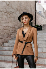 Samira Brown Blazer Jacket - Fashion Genie Boutique