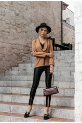 Samira Brown Blazer Jacket - Fashion Genie Boutique