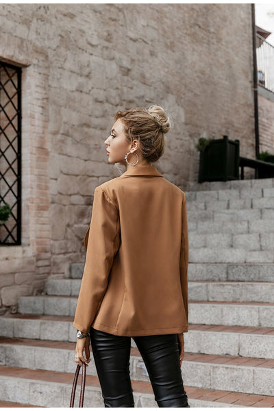 Samira Brown Blazer Jacket - Fashion Genie Boutique