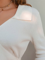 Cross My Heart White Cropped Jumper - Fashion Genie Boutique