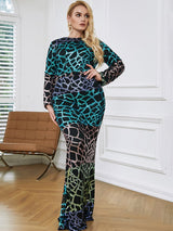 Curve Appeal Black Sequin Long Sleeve Fishtail Maxi Dress - Plus - Fashion Genie Boutique