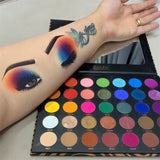 35 Color Eyeshadow Palette & 5 Brush Set - Fashion Genie Boutique